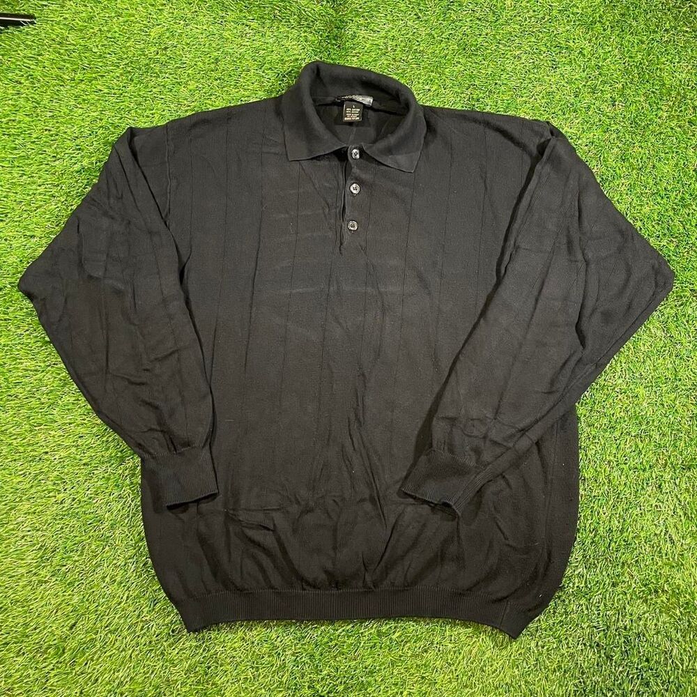 Urban Works vintage 90s Italian polo knit sweater men's size L
